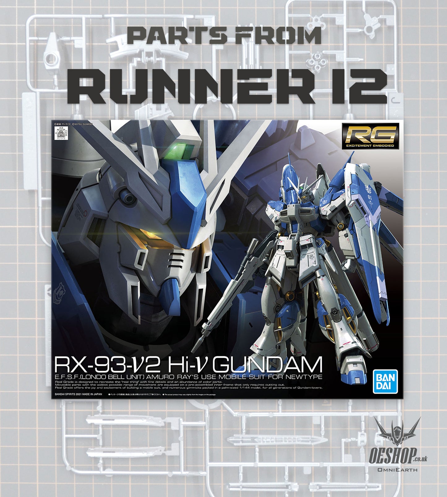 PART - 1/144 RG 36 Hi-Nu Gundam - Runner I2