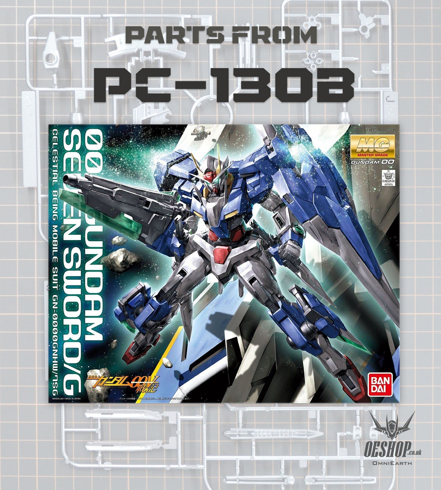 PART - 1/100 MG 00 Gundam Seven Sword/G - Runner PC-130B