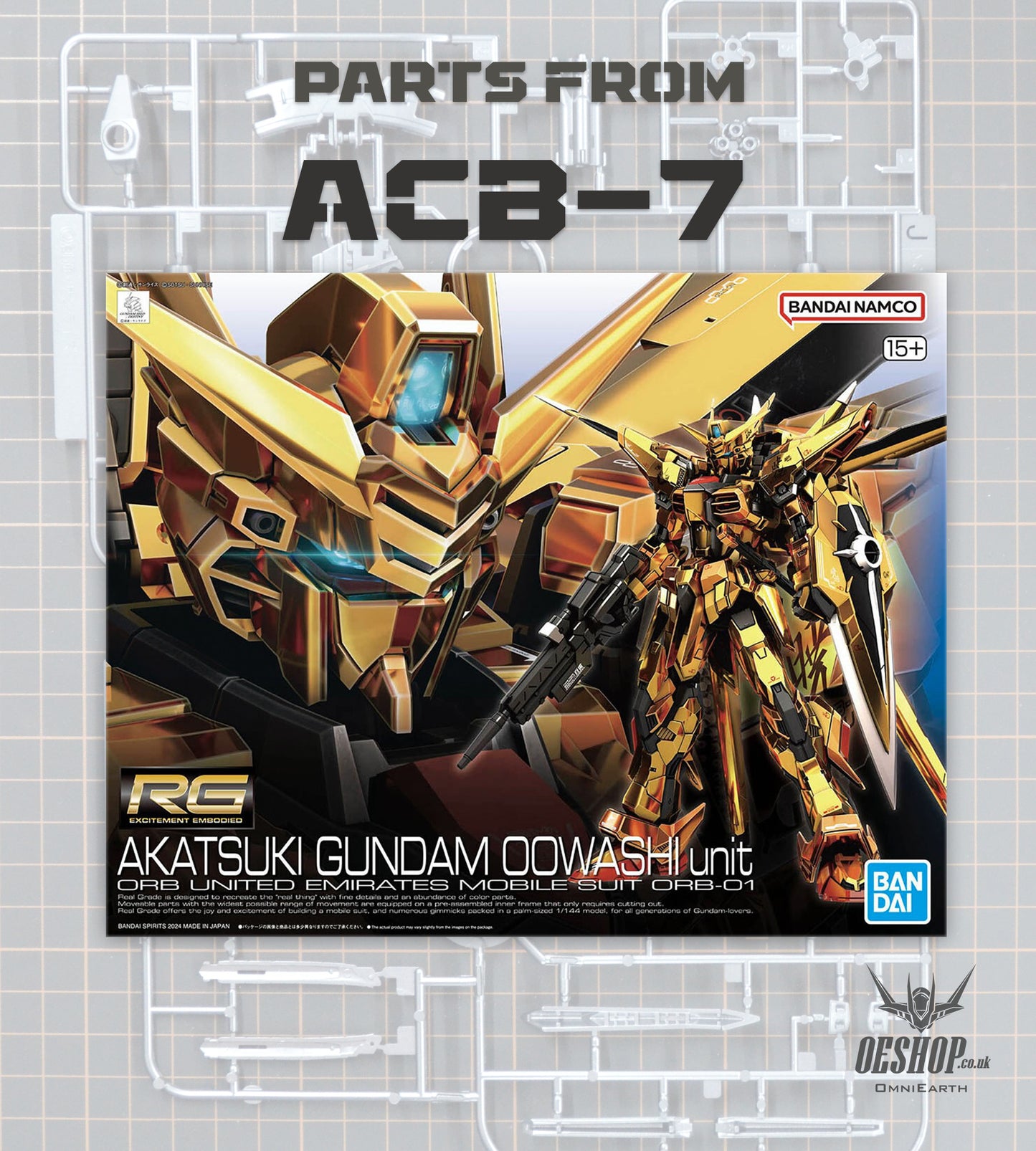 PART - 1/144 RG 41 Akatsuki Gundam (Oowashi Pack) - Runner ACB-7