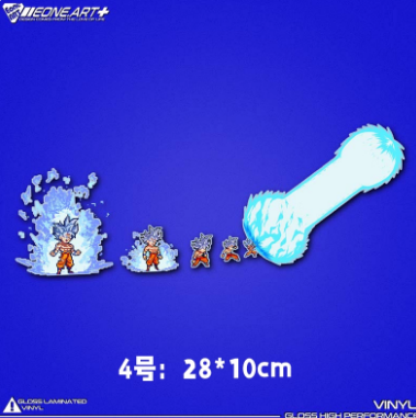 EONE Stickers Reflective Anime Waterproof Car & Glass Sticker STI0074