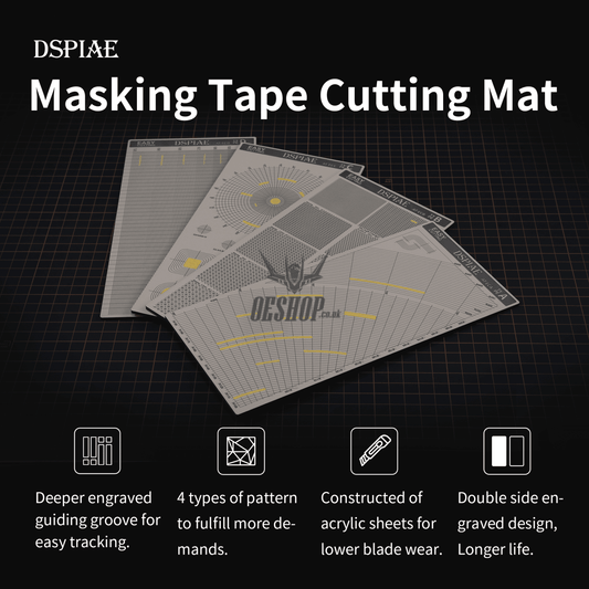 Dspiae At-Ec Masking Tape Cutting Mat (Concentric Circles)