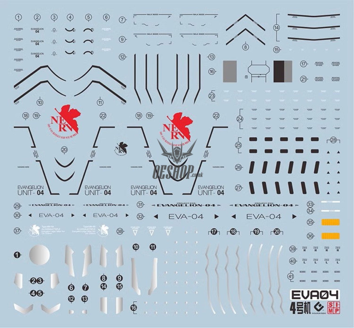 Evo E-Eva04 Eva Evangelion Unit 04 Dx Uv Evolution Studio Decals