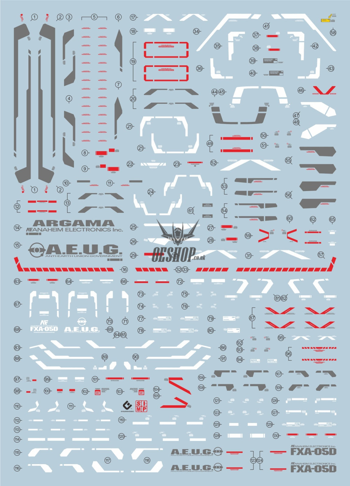 Evo - E - Hg35 (Uv) Hg G - Defenser(For 144 Mk - Ii) Evolution Studio Decals