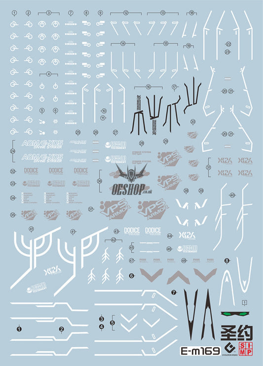 Evo - E-M169 (Uv) Mg Zgmfx12A Testament Gundam Evolution Studio Decals