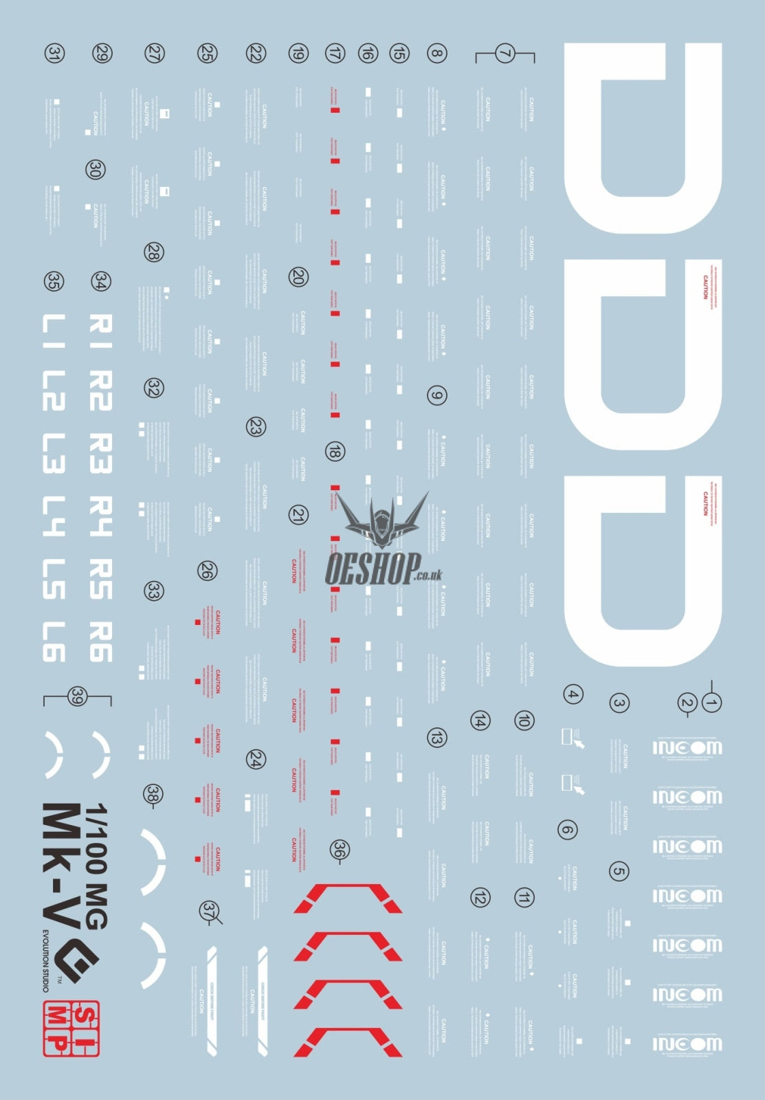 Evo - E-M178 (Uv) Mg Mk-V Evolution Studio Decals