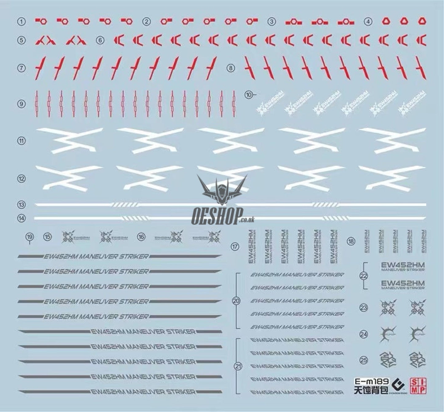 Evo - E-M189 (Uv) Mg Maneuver Strike Pack Evolution Studio Decals