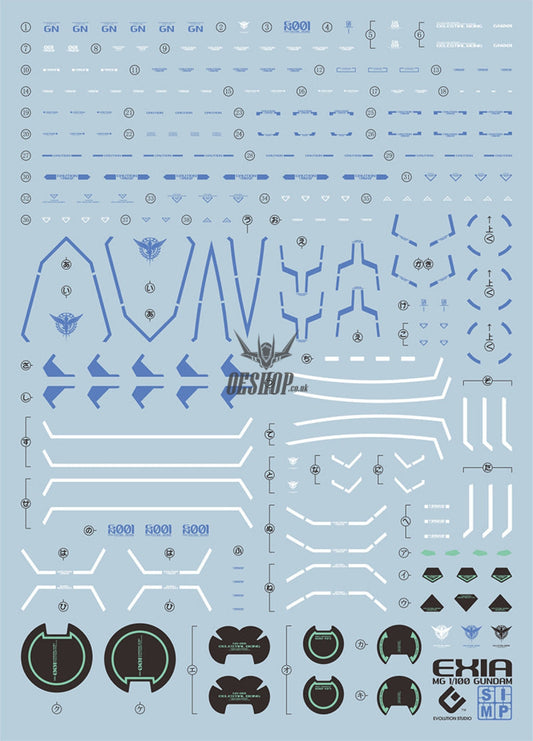 Evo - E-Mg122 (Uv) Mg Gundam Exia Evolution Studio Decals