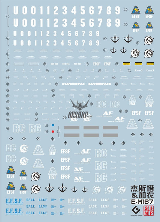 Evo - E-Mg167 (Uv) Mg Rgm-96X Jesta& Cannon Evolution Studio Decals