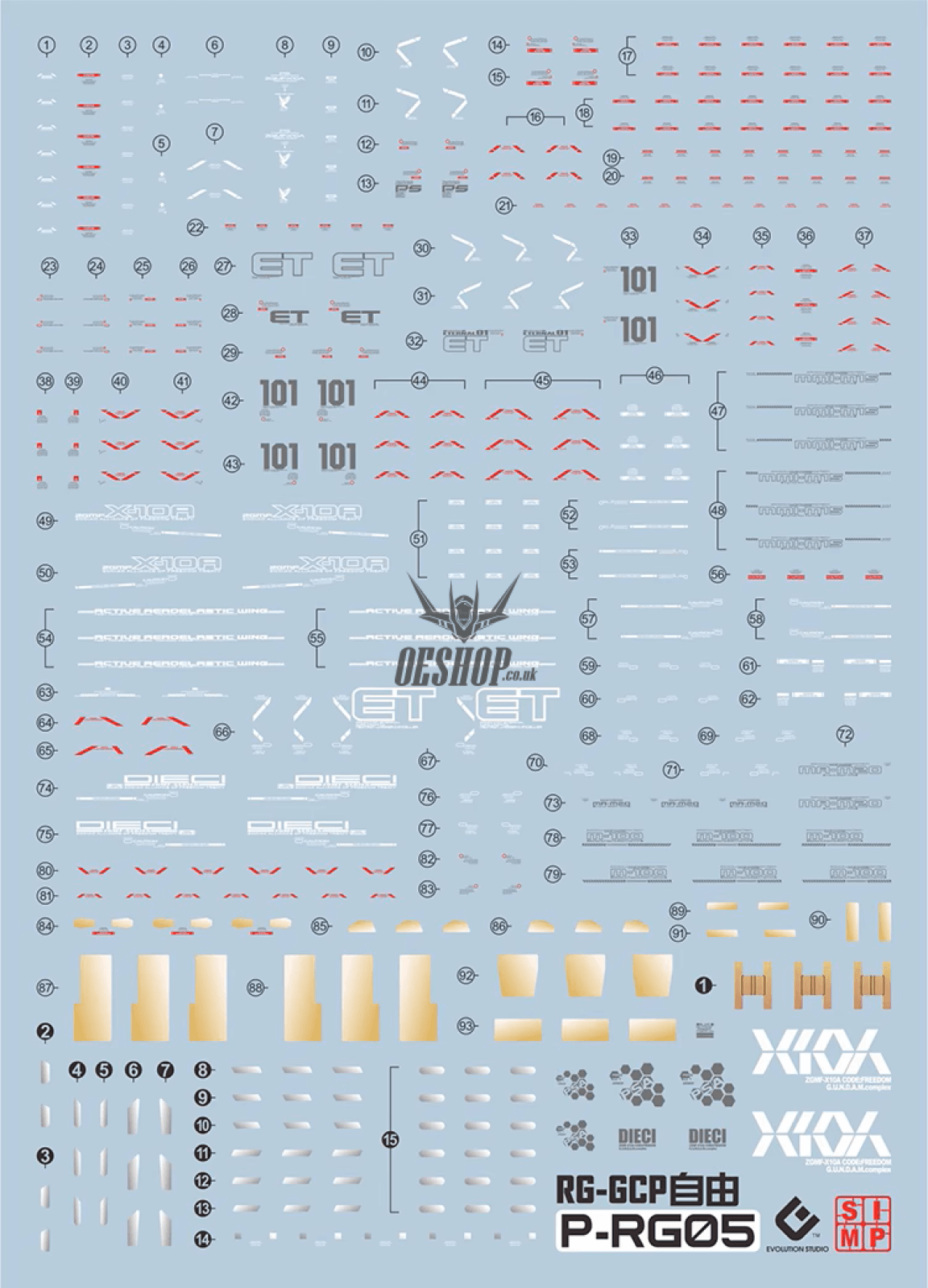 Evo - E-Rg05 Rg Freedom Ver.gcp Evolution Studio Decals