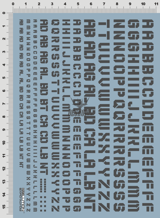 Evo - Expd Trd Hiq Model Letters Numbers Evolution Studio Decals Expd-G (Dark Gray)