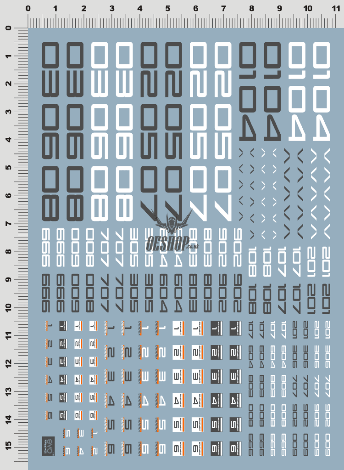 Evo - Expd Trd Hiq Model Letters Numbers Evolution Studio Decals Trd-N (Uv)