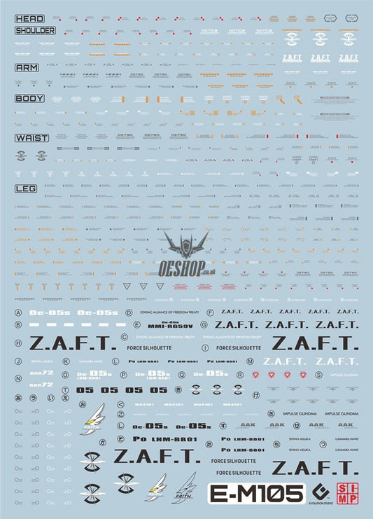 EVO - YJL 1/100 Force Impulse Gundam Conversion Kit GK-2 Evolution Studio Decals Evolution Studio 6.58 OEShop