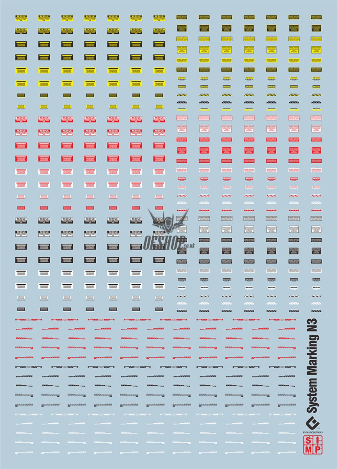 Evo - Sp-Smn1 System Marking Evolution Studio Decals Sp-N3C Smn1 Colour (Highest Clear Decal Ever)