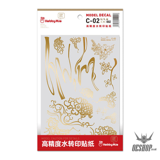 HobbyMio C-02 Model Decals National Style Series Metallic Color Decals