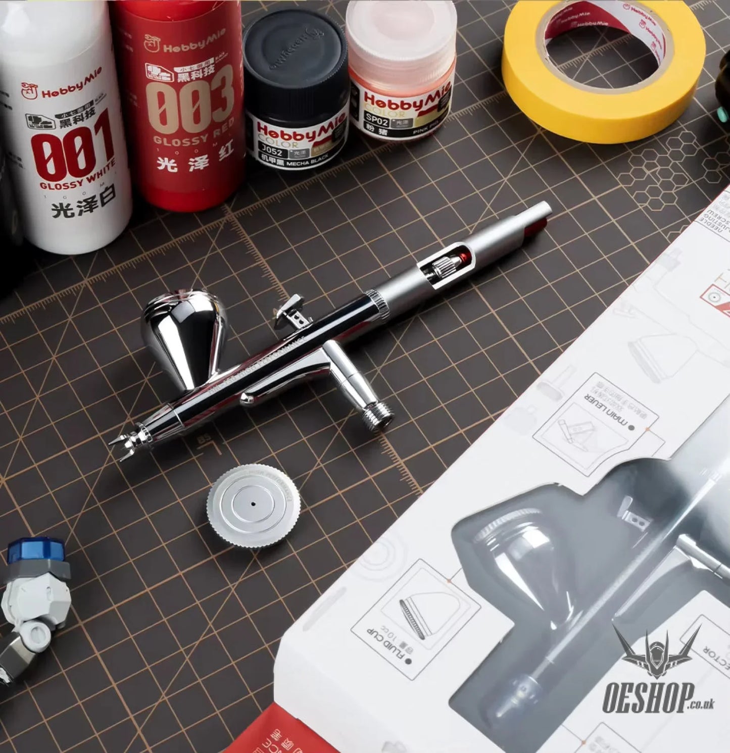 HobbyMio HM-130HP High Performance Airbrush with 0.3MM Quick Disassembly Nozzle - Airbrushes