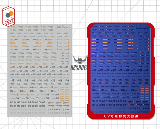 Hobbymio Vol.04 Model Decals General Signs Warning With Uv Options