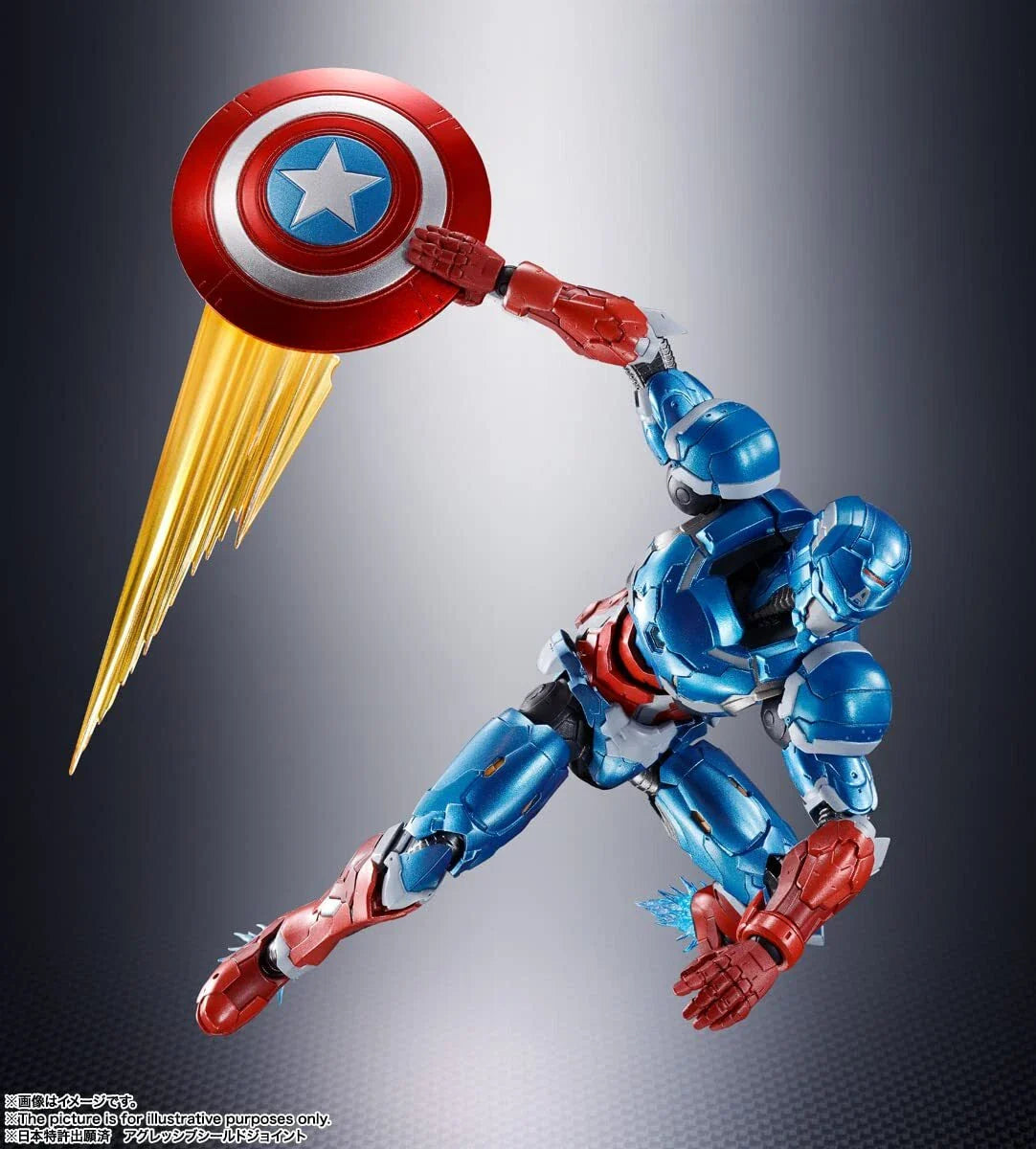 Bandai Tamashii Marvel Avengers Captain America Tech-On Avengers SHF Action Figure