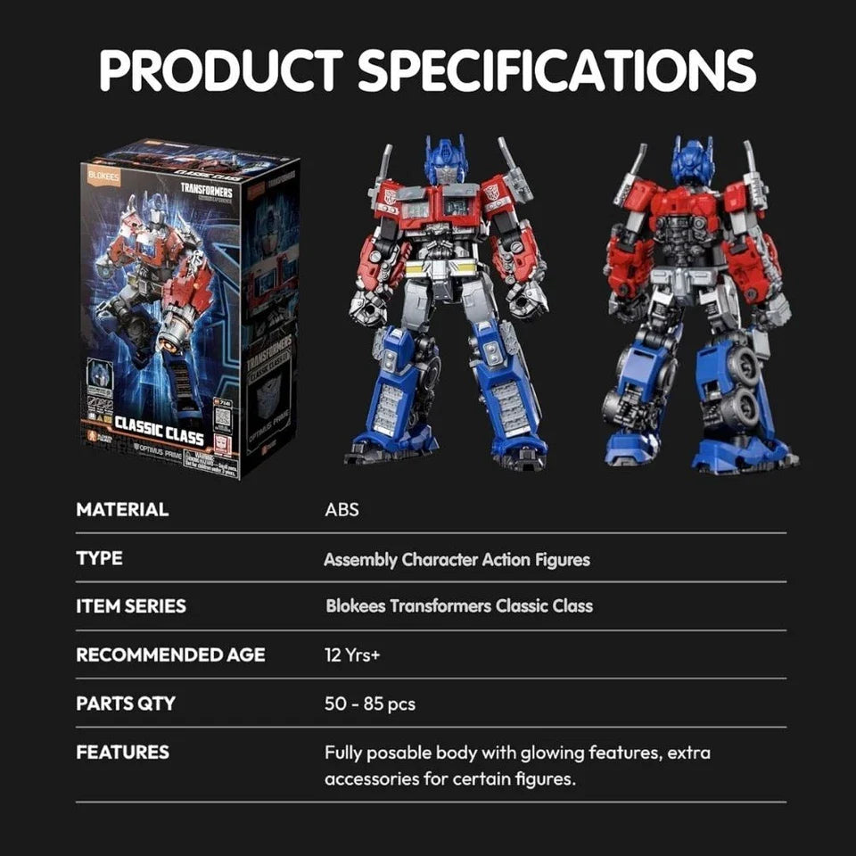 Blokees Transformers Classic Class 01 Optimus Prime Action Figure Model Kit