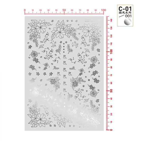 HobbyMio C-01 Model Decals National Style Series Metallic Color