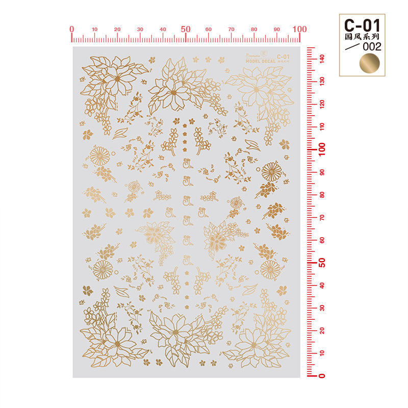 HobbyMio C-01 Model Decals National Style Series Metallic Color