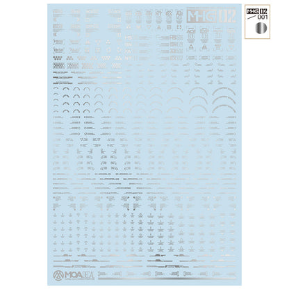 HobbyMio MHG02 Model Decals 1/144 Universal Warning Label With UV Options