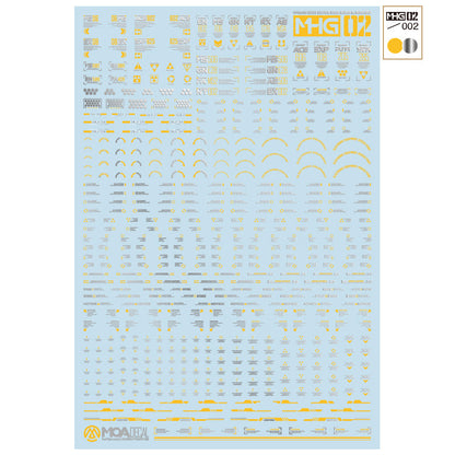 HobbyMio MHG02 Model Decals 1/144 Universal Warning Label With UV Options