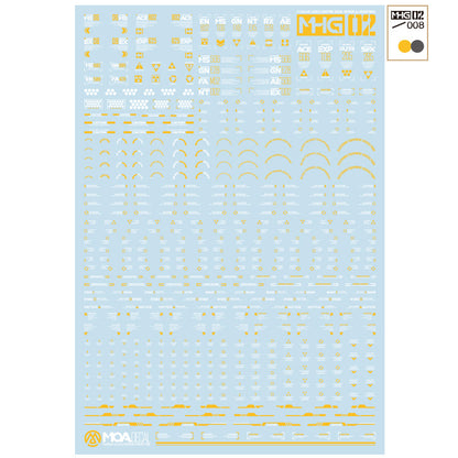 HobbyMio MHG02 Model Decals 1/144 Universal Warning Label With UV Options