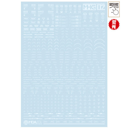 HobbyMio MHG02 Model Decals 1/144 Universal Warning Label With UV Options