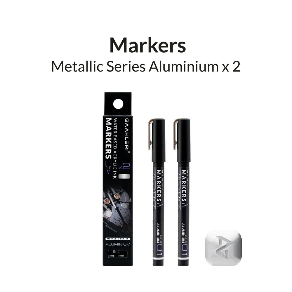 Gaahleri Metallic Series Markers x2 Aluminium