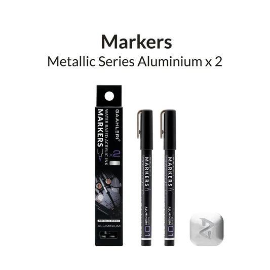 Gaahleri Metallic Series Markers x2 Aluminium