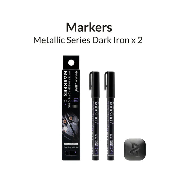 Gaahleri Metallic Series Markers x2 Dark Iron