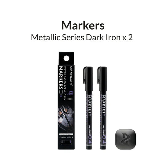 Gaahleri Metallic Series Markers x2 Dark Iron