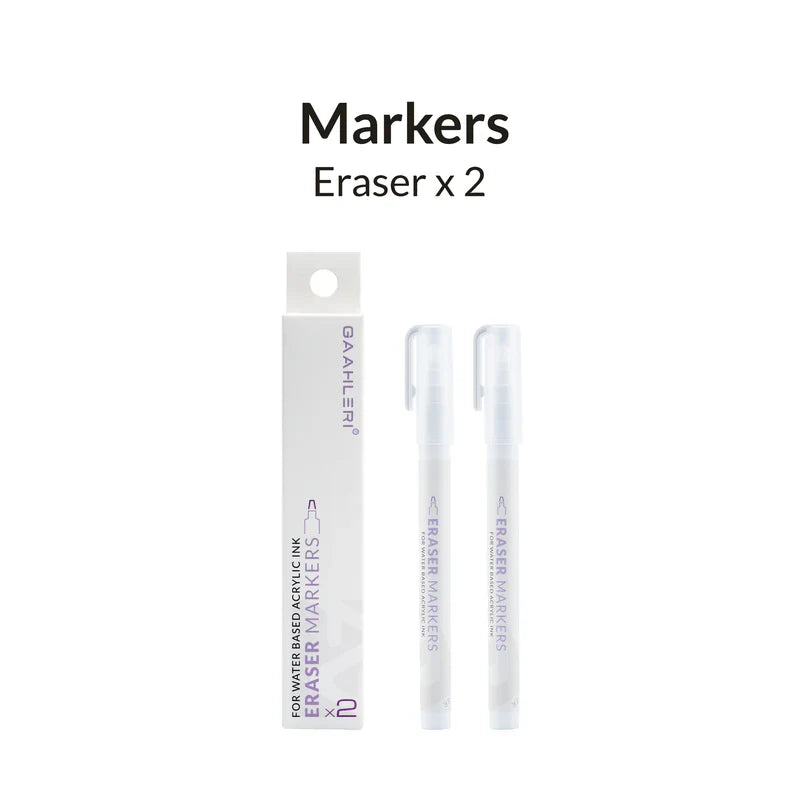 Gaahleri Metallic Series Markers x2 Eraser