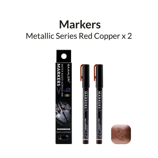 Gaahleri Metallic Series Markers x2 Red Copper