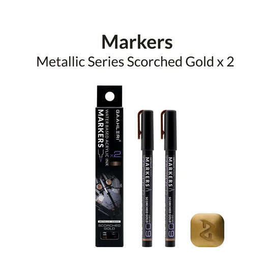 Gaahleri Metallic Series Markers x2 Scorched Gold