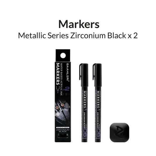 Gaahleri Metallic Series Markers x2 Zirconium Black
