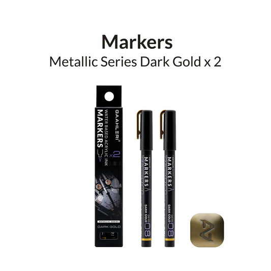 Gaahleri Metallic Series Markers x2 Dark Gold