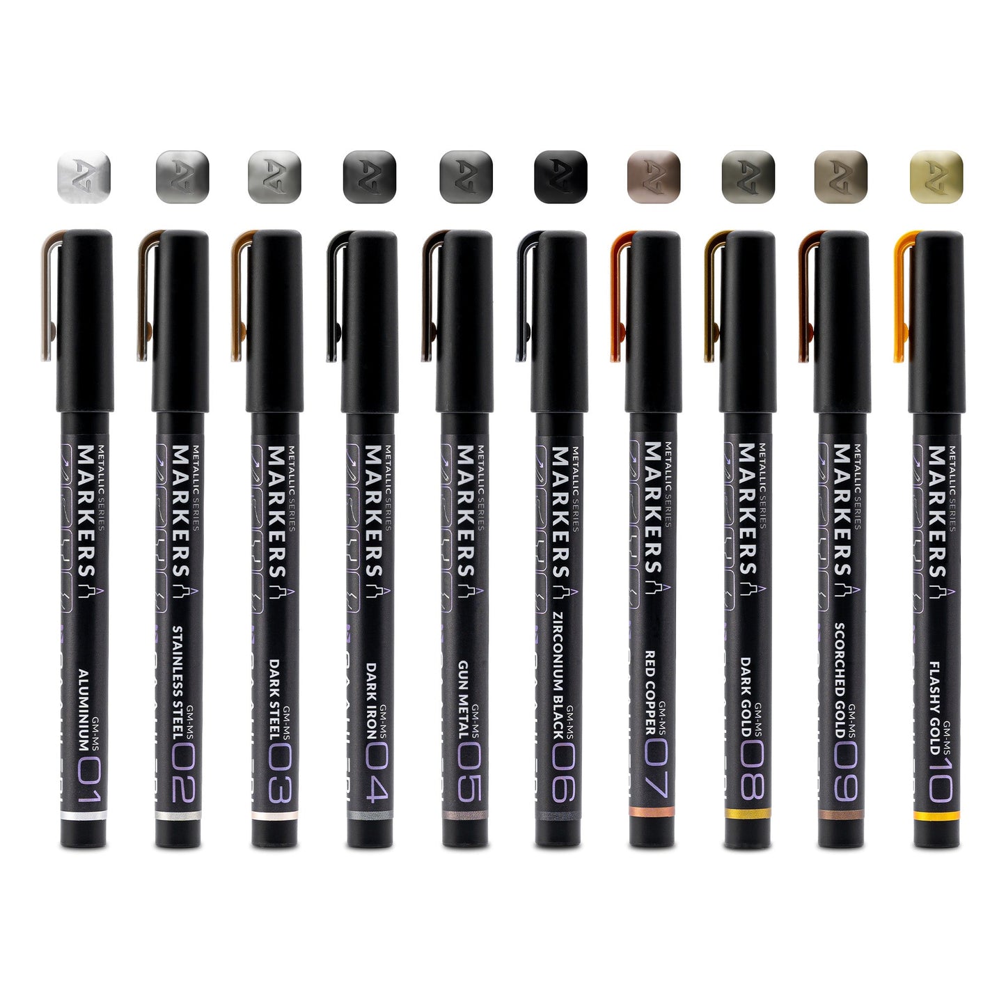 Gaahleri Metallic Series Marker Set of 10 Colours