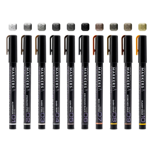 Gaahleri Metallic Series Marker Set of 10 Colours