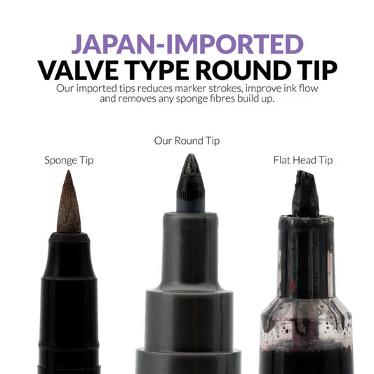 Gaahleri Metallic Series Markers x2 Stainless Steel