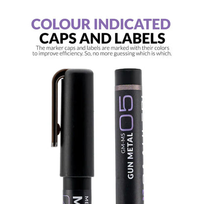 Gaahleri Metallic Series Markers x2 Gun Metal
