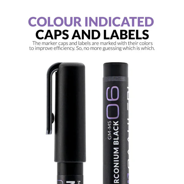 Gaahleri Metallic Series Markers x2 Zirconium Black