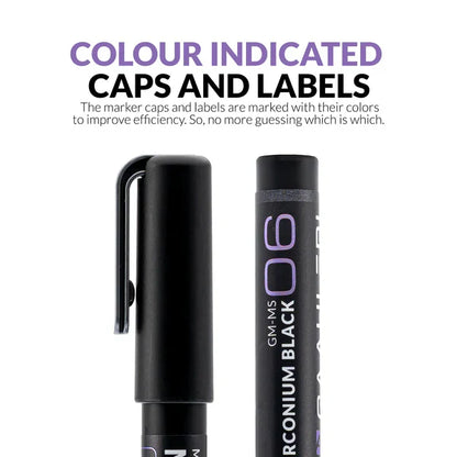 Gaahleri Metallic Series Markers x2 Zirconium Black