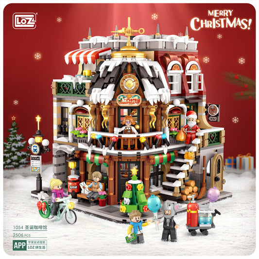 LOZ Mini Block 1054 Christmas Coffee shop - 2506 Pcs Model Bricks Building Blocks