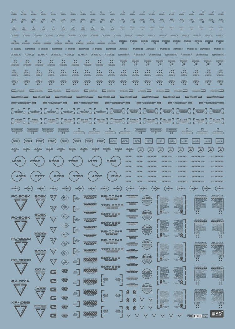EVO 1/100 Dark Gray General RB02-G Evolution Studio Decals Evolution Studio 3.49 OEShop