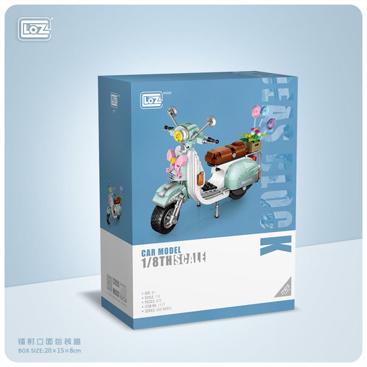 LOZ Mini Block 1117 Scooter 1/8 scale - 673 Pcs Model Bricks Building Blocks