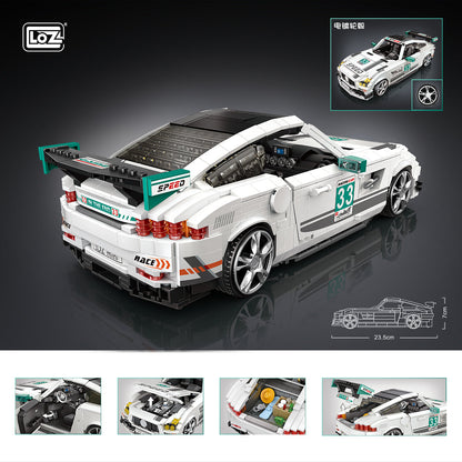 LOZ Mini Block 1128 Racing car 1/18 Scale - 1672 Pcs Model Bricks Building Blocks