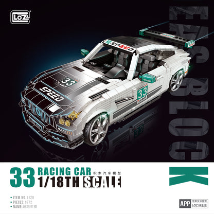LOZ Mini Block 1128 Racing car 1/18 Scale - 1672 Pcs Model Bricks Building Blocks