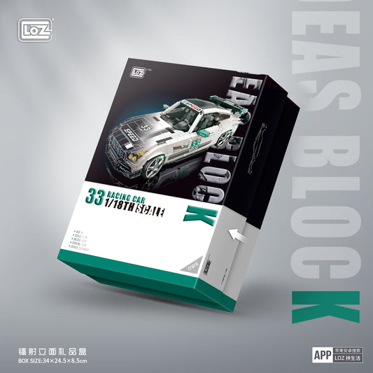 LOZ Mini Block 1128 Racing car 1/18 Scale - 1672 Pcs Model Bricks Building Blocks