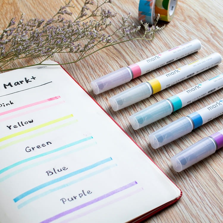 KOKUYO Mark+ 2-tone Color Highlighter 5-Pack KOKUYO 9.99 OEShop